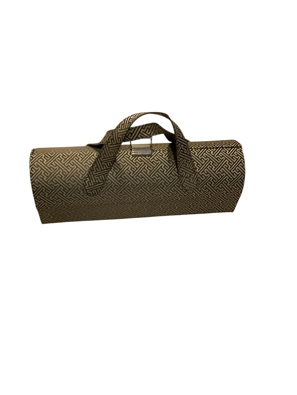 Source Unknown Brown Patterned Wine Bottle Carrier